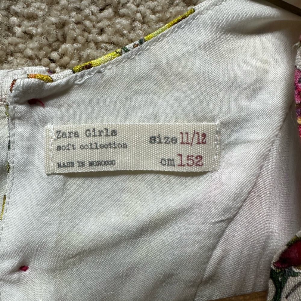 Zara Multicolor Floral Kids Dress - Picture 3 of 3